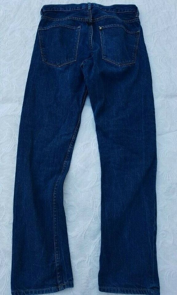 H&M Jeans Hose Slim dunkelblau 158 in Dresden