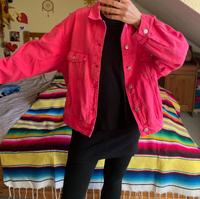 Bershka Denim Y2K Oversized Jeansjacke Pink Jeans Jacket Vintage Hessen - Bischofsheim Vorschau