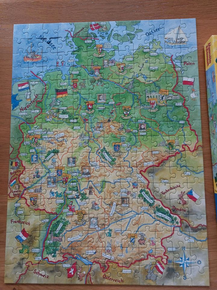 Puzzle Ravensburger 200 Teile Deutschlandkarte in Klein Rönnau