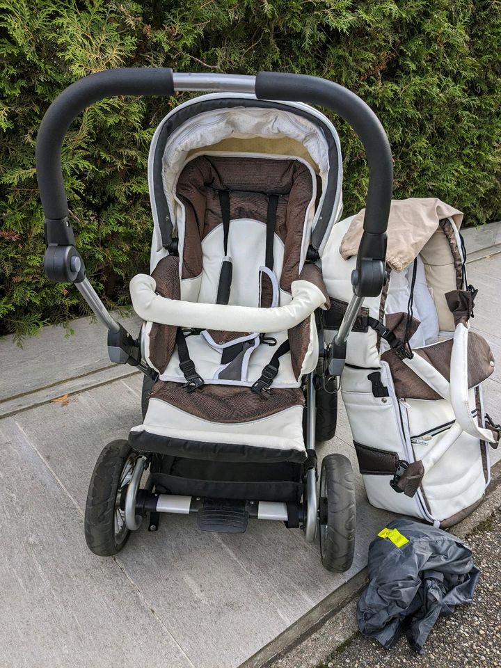 Emaljunga-Kinderwagen inkl.Babytasche,Buggy-Sportaufsatz& Zubehör in Pforzheim