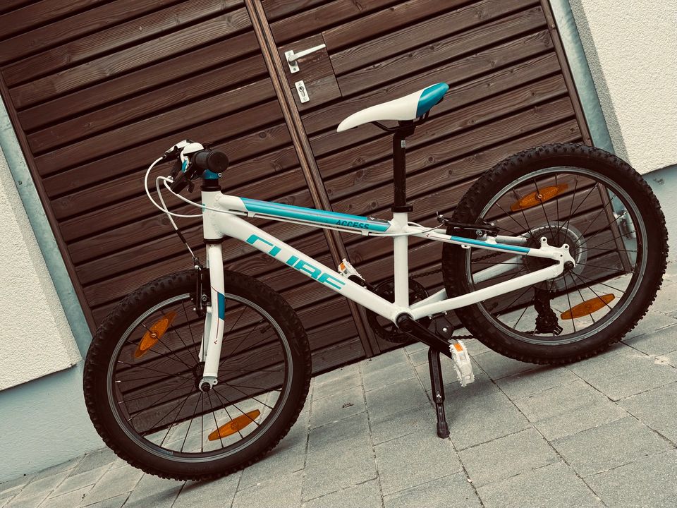 Cube 20“ Zoll Kinderfahrrad Mountainbike MTB weiß blau in Hirschau