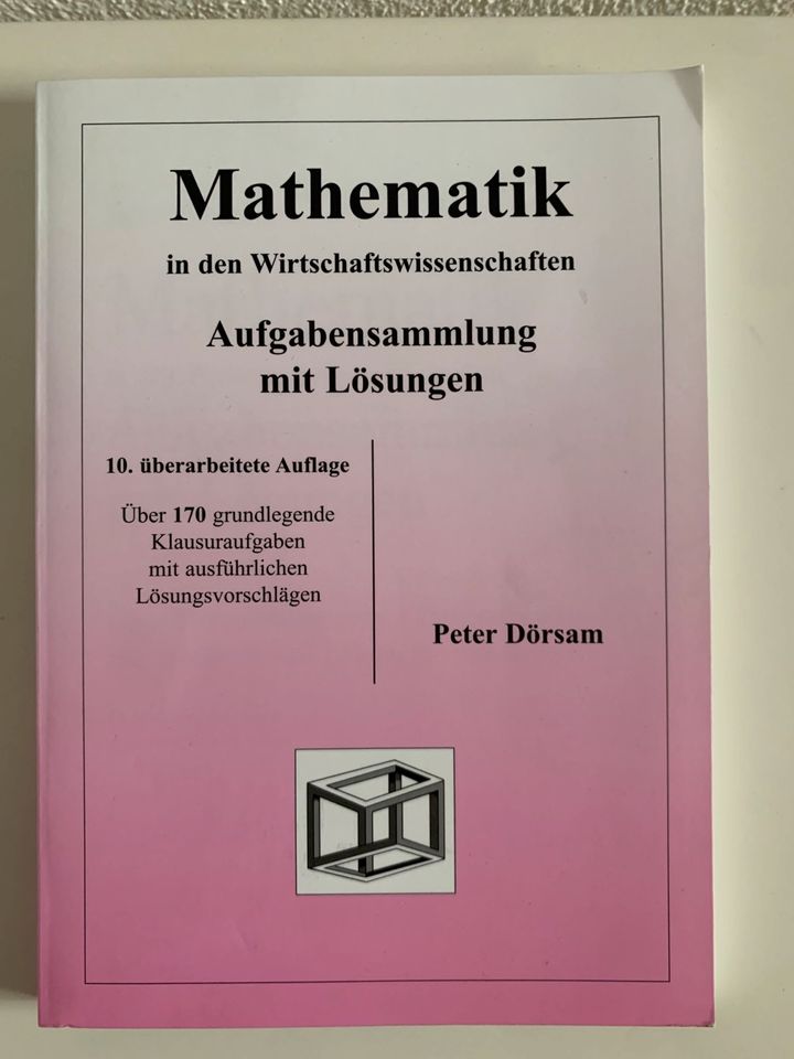 Buch: Mathematik in den Wirtschaftswissenschaften Aufgabensammlu in Hindelang