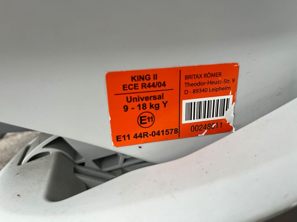 Britax Römer King Auto Kindersitz - Kinder 9-18kg in Neu Ulm