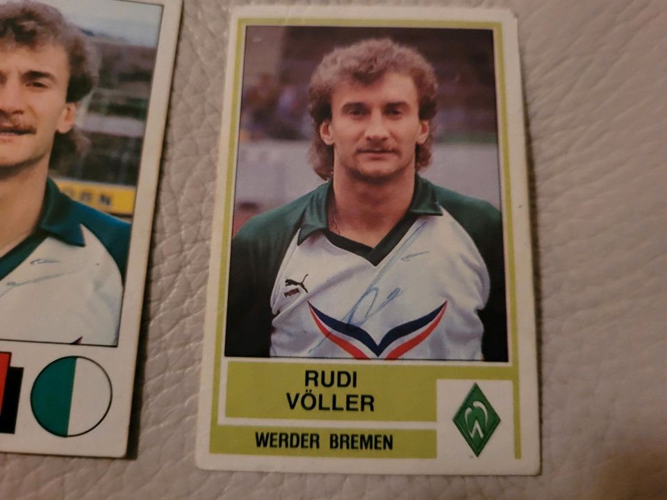 Panini ungeklebt 1983, 1985, 1986, Rudi Völler in Bremen