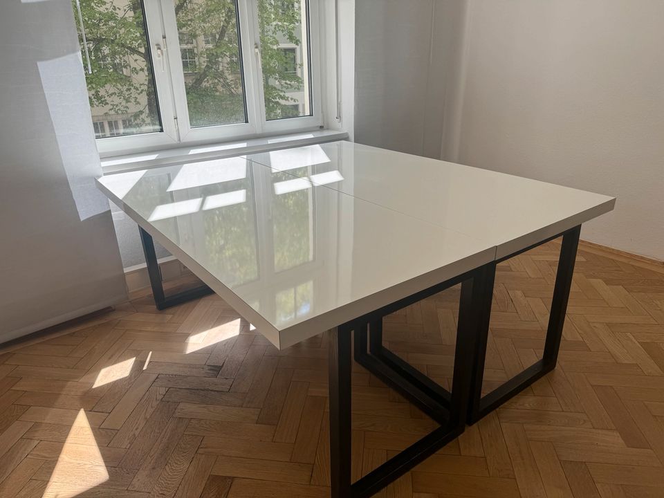 Habitat Schreibtisch weiß Lack hochglanz Homeoffice 180x80cm in München