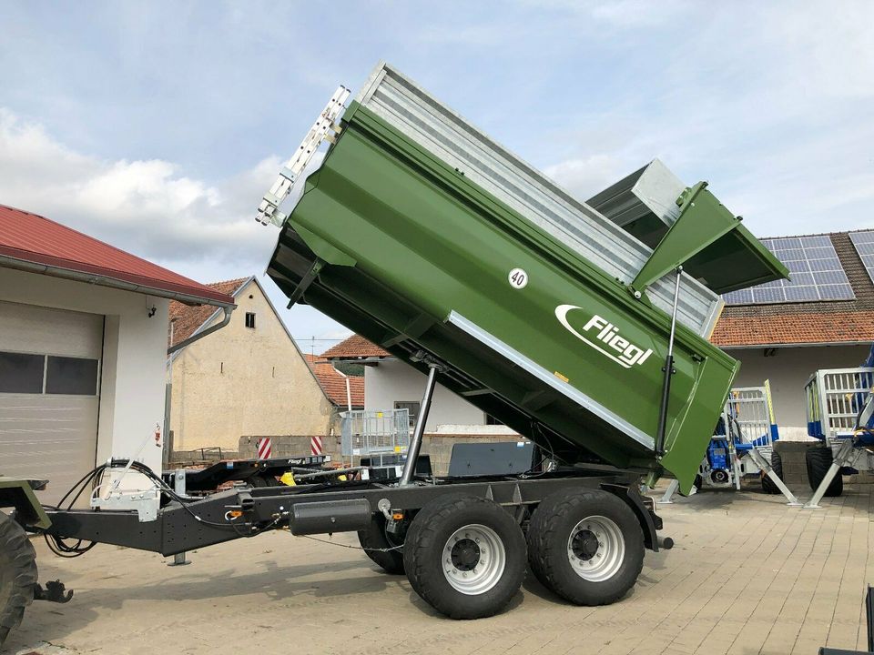 Fliegl TMK 140 FOX Muldenkipper, Kipper Anhänger Traktor in Rennertshofen