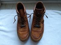 Herren hoher echtleder Sneaker Braun mit Lochmuster Bayern - Vilsbiburg Vorschau