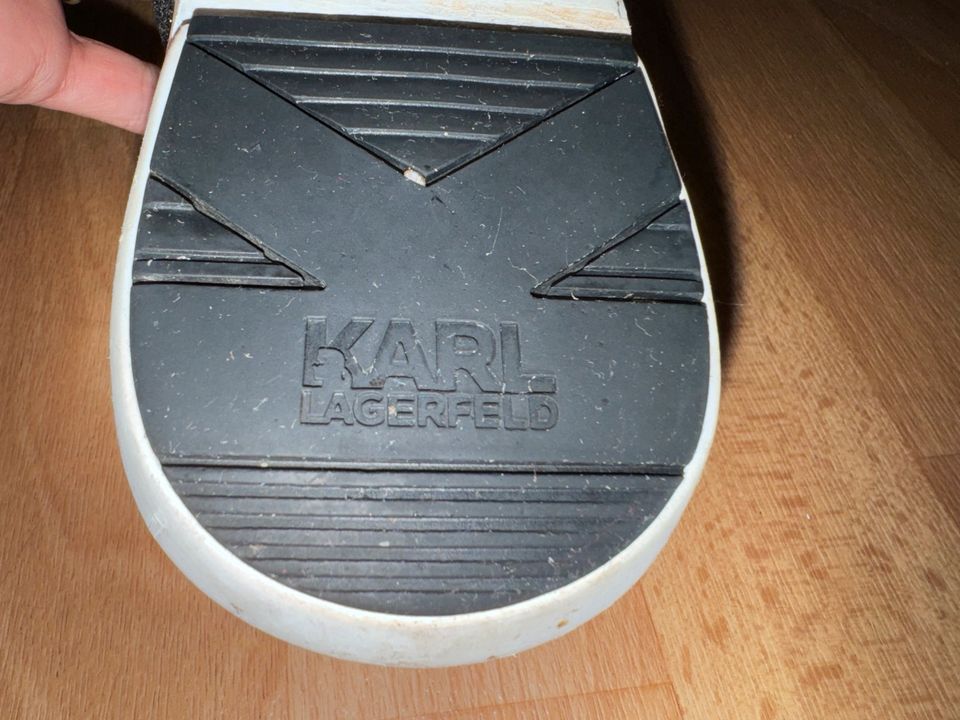 Karl Lagerfeld Stiefeletten Sock Stiefel Silber Schwarz 37 in Berlin