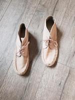 Schuhe Schnürschuhe Knöchelschuhe Moccasins Gr 40 Leder beige Nordrhein-Westfalen - Gelsenkirchen Vorschau
