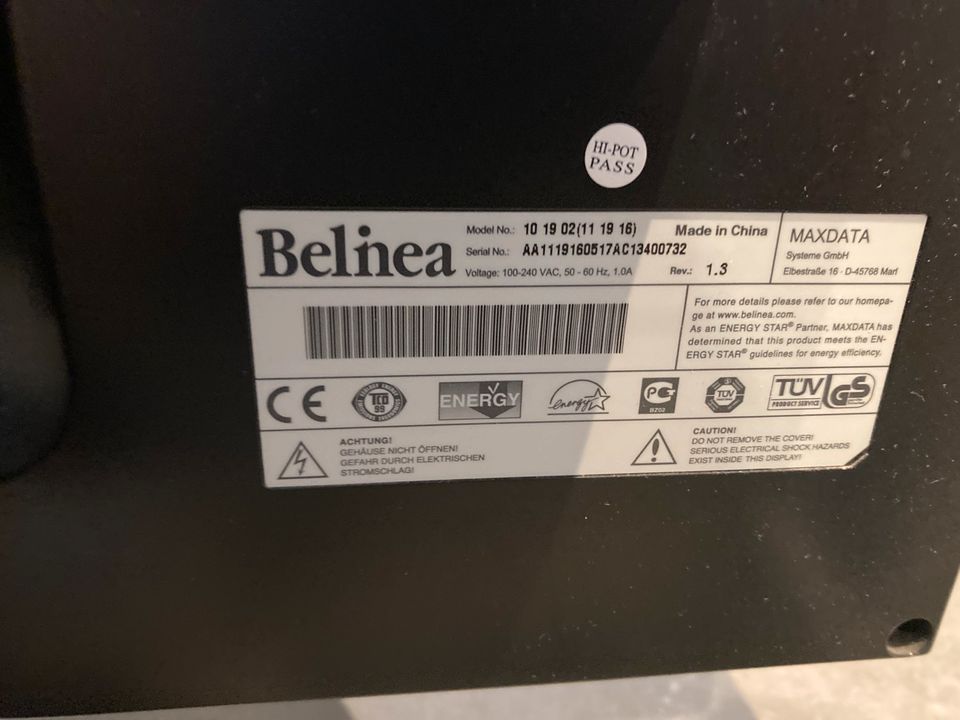 Belnea Computer Bildschirm Computerbildschirm Maxdata schwarz in Diekholzen