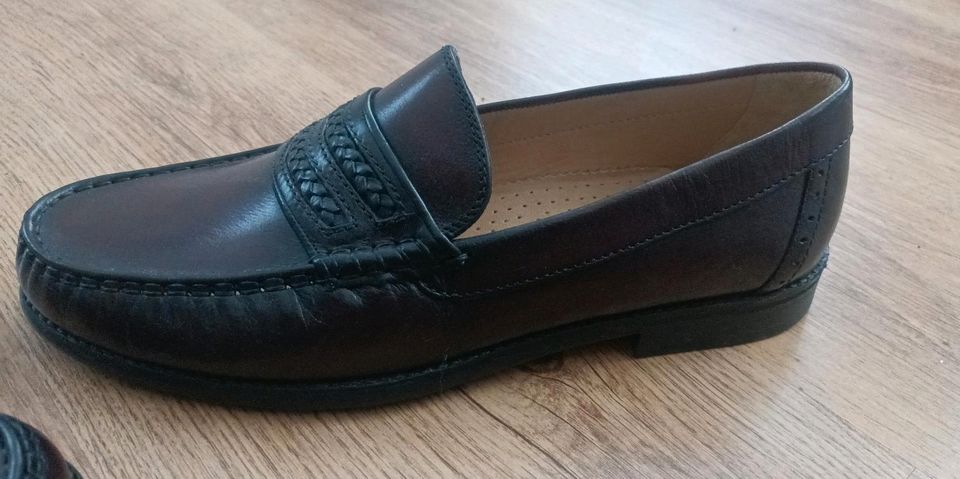 Norwood Herren braune Leder Loafers Mokassin Schuhe oxford in Issum