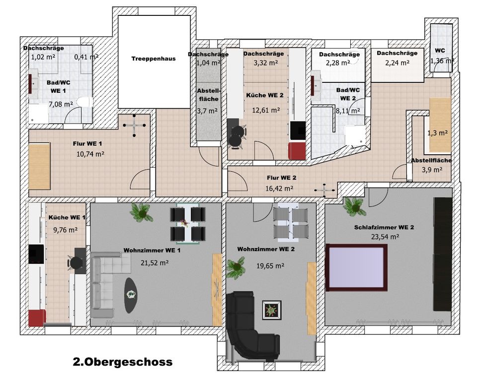 Stattliches, teilvermietetes Wohn- & Geschäftshaus (3x Wohnungen, 2x Gewerbe) im Zentrum von Lößnitz in Lößnitz