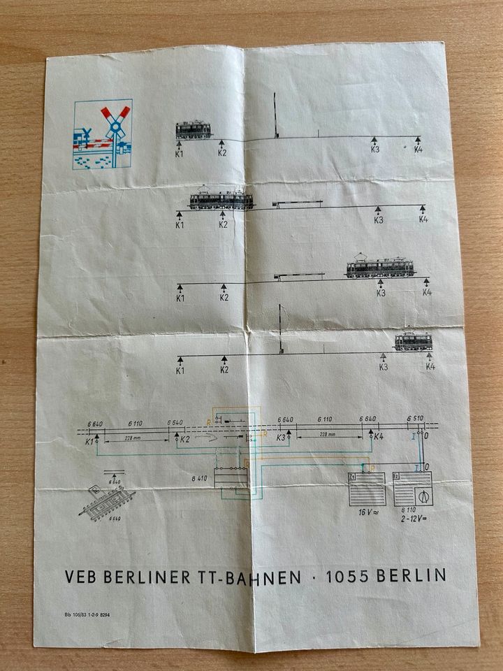 Modelleisenbahn Spur TT Beipackzettel in Berlin