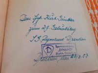 Buch mit Dynamo Dresden Stempel von 1953, SGD Dresden - Gorbitz-Süd Vorschau