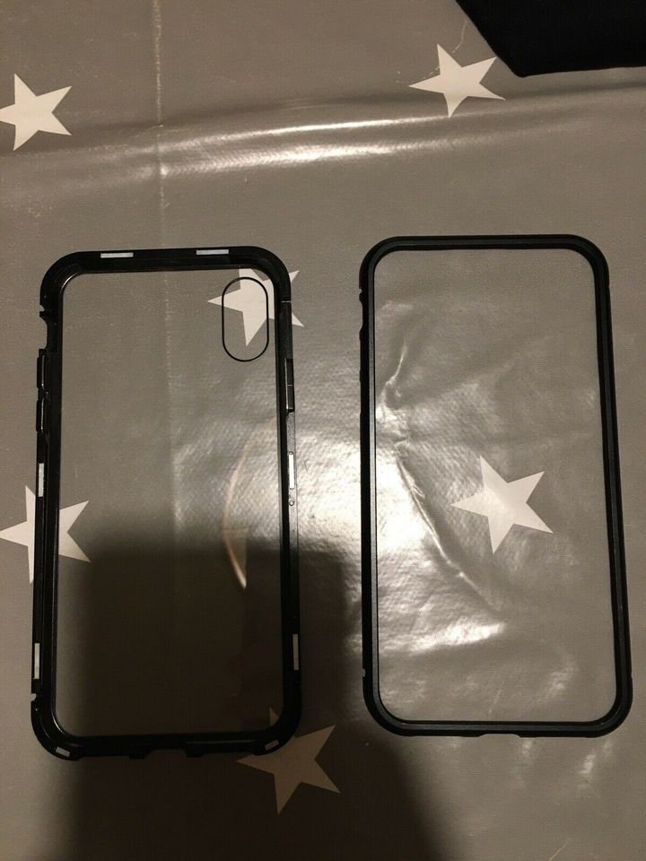 Handyhülle IPhone X Glas bruchsicher schwarz,lila Ideal of sweden in Appen