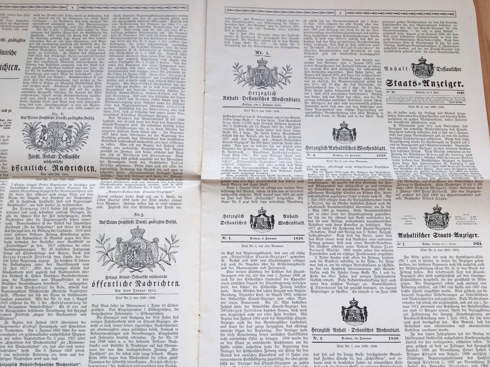 Anhaltischer Staatsanzeiger, Dessau Zeitung, Deutsches Reich 1913 in Dessau-Roßlau