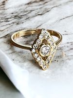 Gelbgold Art Deco Ring mit Diamanten Hessen - Marburg Vorschau