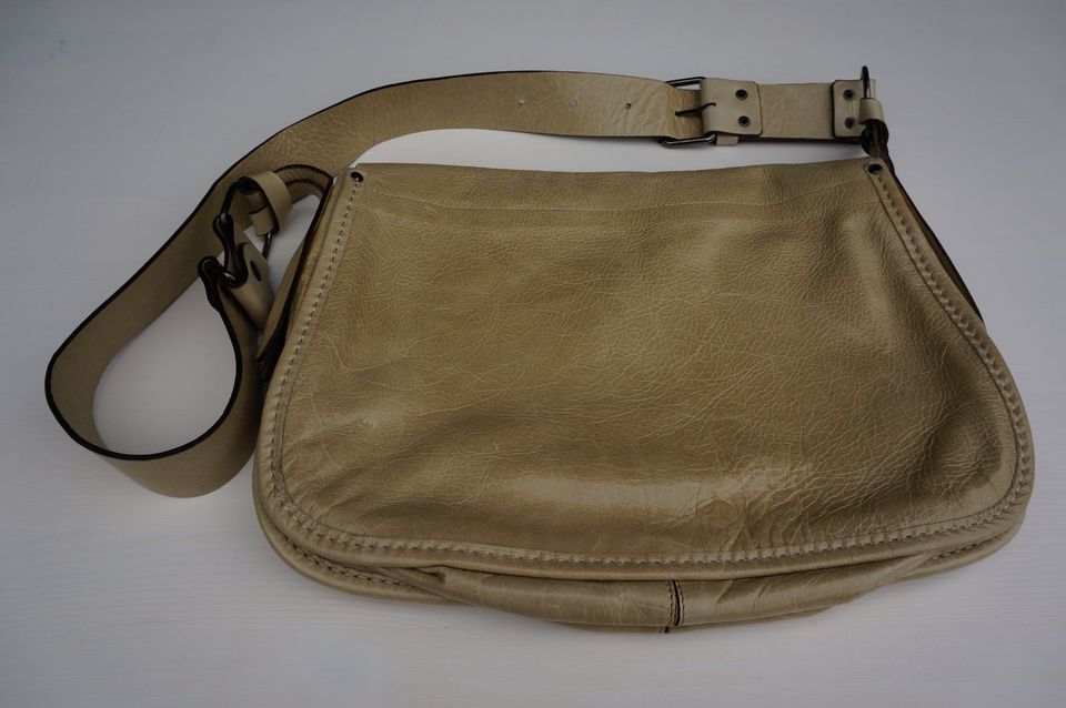 Marc Cain Handtasche Leder beige, top Zustand, rar in Herzogenrath