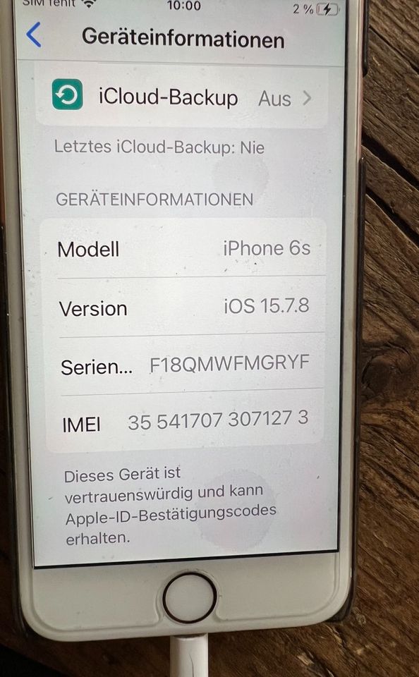 Apple iPhone 6s 64GB Roségold in Gleichen