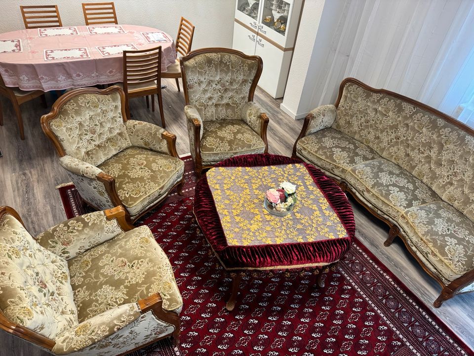 Couch und 3 Sessel mit Tesch in Rodenbach