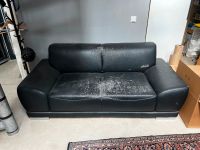 Schwarze Ledercouch zu verschenken 190cm x 90cm x 80cm Saarbrücken - St Johann Vorschau