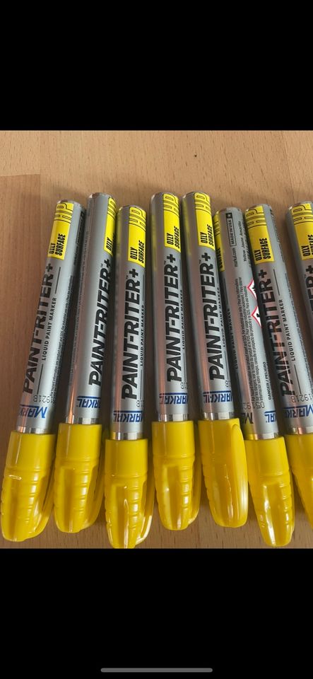 10x Markal Paint-Riter+Edelstahl Lackmarker Stifte Gelbe Edding in Leverkusen