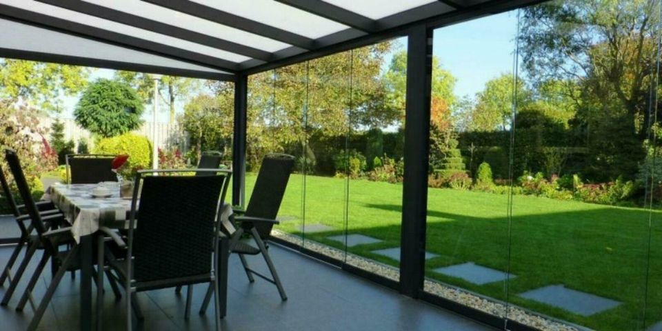 Terrassenüberdachung - Alu Terrassendach mit 8 mm Glas (VSG) in Heeslingen