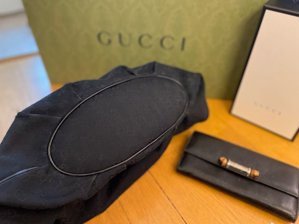 Original Gucci  Hobo Sattle Bamboo Bag schwarz mit Rechnung in Saarbrücken