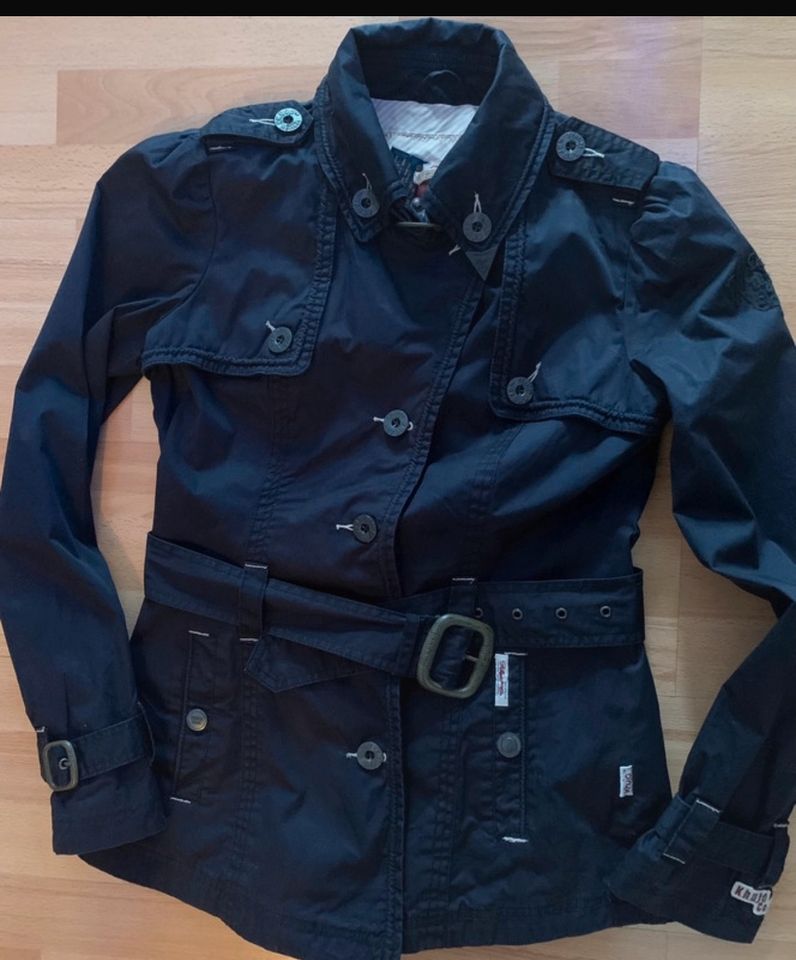 Khujo Damen Jacke Trenchcoat Lg Blau M* in Berlin