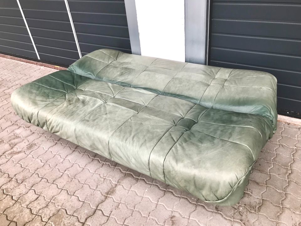 80s Ledersofa Schlafsofa ausklappbar Sofa Couch Leder Vintage in Bamberg