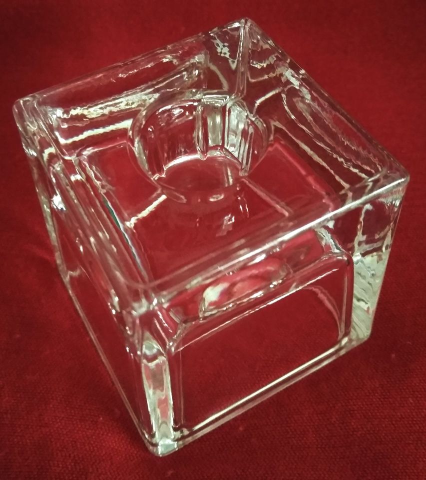 TOP! Kerzenhalter Ständer Teelicht Glas Würfel Kubus Cube Tisch in Singen