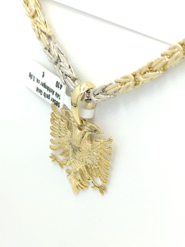 Doppeladler Albanischer Adler Anhänger 5,8gr 585er gelb Gold in Berlin