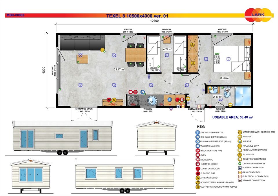 Mobilheim / Modulhaus / Tinyhaus Neu Winterfest Lark Texel KfW40 GeG konform in Berlin