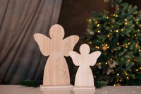 Zwei Engel aus Holz, Weihnachten, Christmas, Shabby Chic depot Berlin - Lichtenberg Vorschau