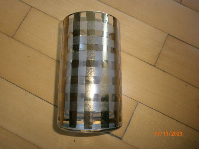 schöne italienische Designer Glas Vase handbemalt gold Höhe in Dortmund