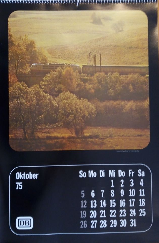 DB-Fotokalender 1975, ungebraucht, A3, Eisenbahnmotive in Kalenborn-Scheuern