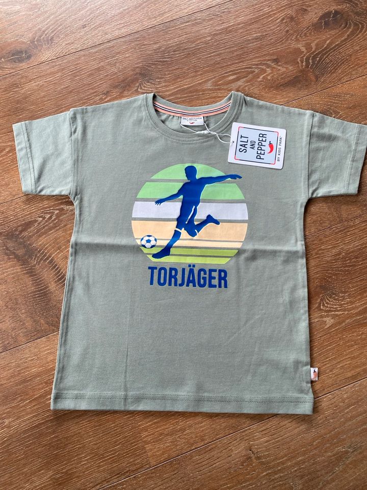 T-Shirt, Fussball, Torjäger , Salt and Pepper, Gr. 104-110 NEU in Dornburg