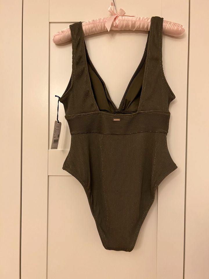 Costes Badeanzug Swimsuit khaki gold Glitzer NEU! Sommer Meer in Düsseldorf