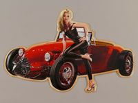 Oldtimer - Wandschild (Gestanzt) Pin Up Sportwagen 41x28cm Krummhörn - Greetsiel Vorschau