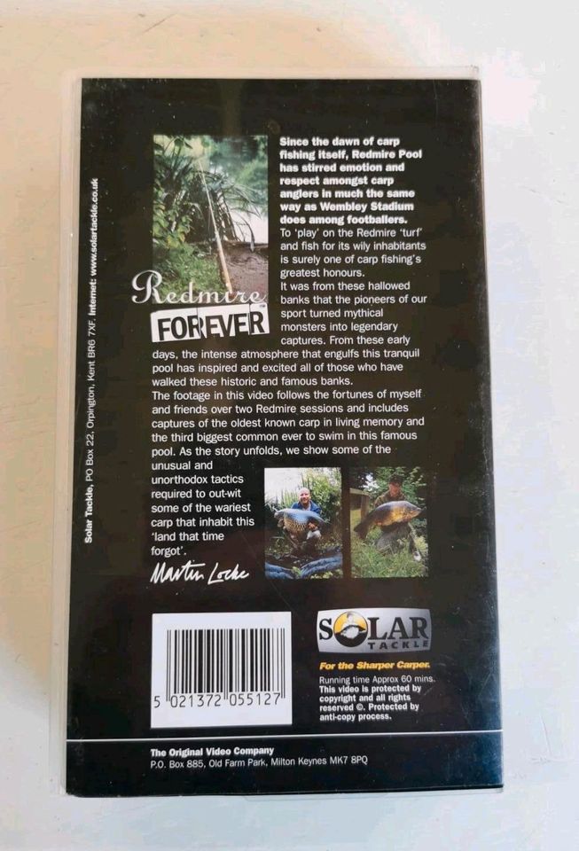 Solar Tackle "Redmire Forever" VHS Videokassette Old School Carp in Bad Bentheim