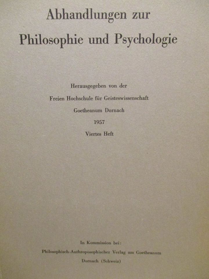 Hans Büchenbacher, Abhandlungen zur Philosophi....10 Hefte (502) in Berlin