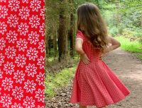 Kleid mit Tellerrock Drehkleid rot Blumen /*Gr 116 viele Größen Baden-Württemberg - Nagold Vorschau