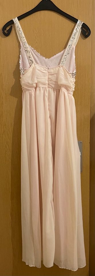 Abendkleid, Ballkleid, Chiffon mit Pailletten, zartes rosa in Schneeberg