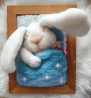 VERKAUFT 3D-Bild Angsthase Osterhase Kuscheltier Geschenk Filz Baden-Württemberg - Neuenburg am Rhein Vorschau