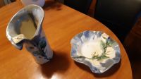 2er Set Schale+ Vase Keramik mit „Blütenzweig Carla“ hellblau/grü Dresden - Gorbitz-Süd Vorschau