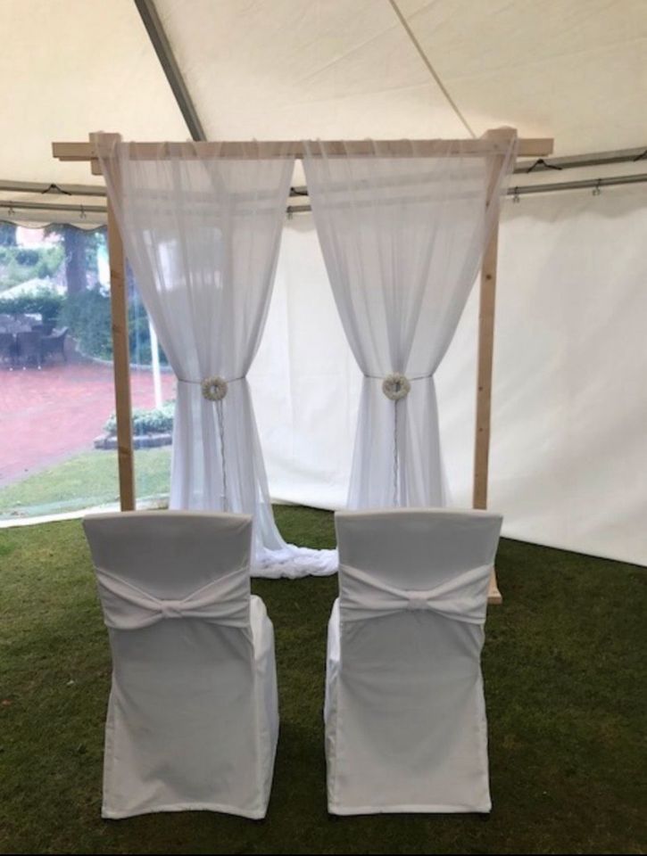 Fotoecke Traubogen Holz Gestell Hochzeit mieten leihen in Osnabrück