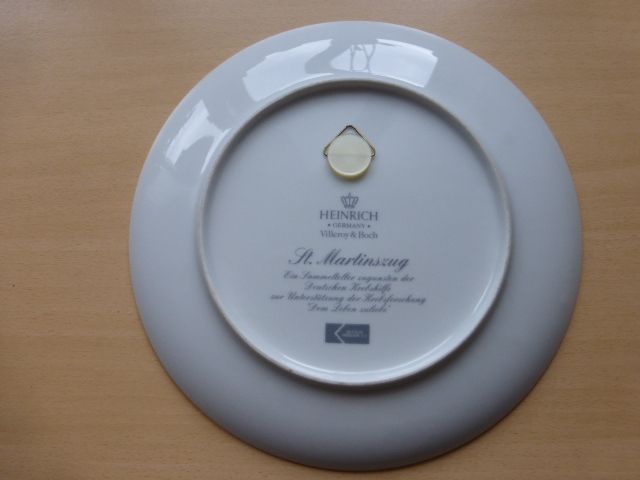 Sammelteller Martinszug Villeroy & Boch Deutsche Krebshilfe in Schorndorf