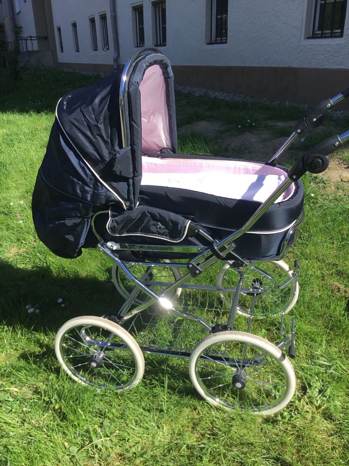 WUNDERSCHÖNER HESBA CONDOR COUPÉ KINDERWAGEN BLAU ROSA TOP!!! in Berlin