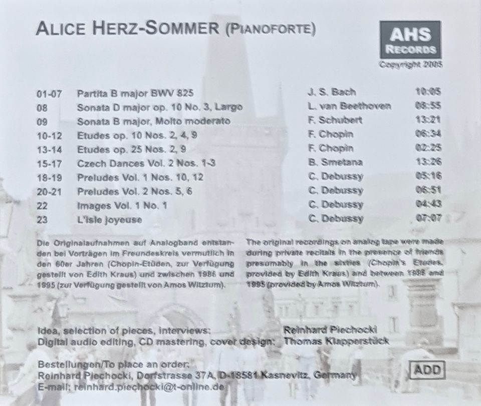 Alice Herz-Sommer Buch und CD NEU in Köln