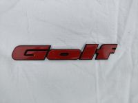 Golf Schriftzug Emblem rot für VW Golf 3 Otmar Alt 1H Niedersachsen - Uetze Vorschau